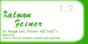 kalman feiner business card